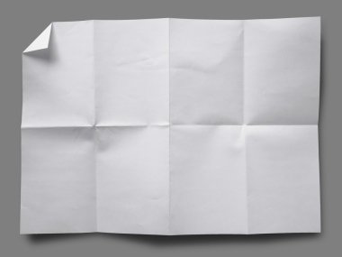 Full page of White paper folded