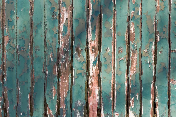 Vieja pared de madera verde astillado —  Fotos de Stock