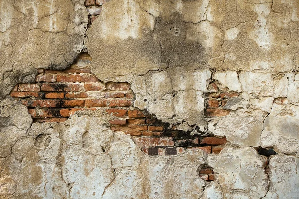 Zerwać stare ceglane ściany wewnątrz — Zdjęcie stockowe