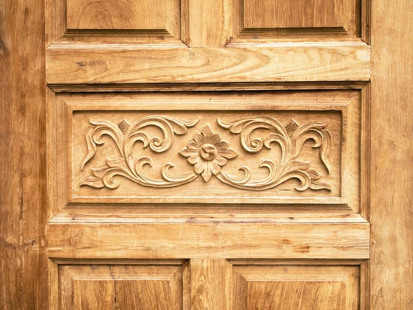 Padrão esculpido porta — Fotografia de Stock