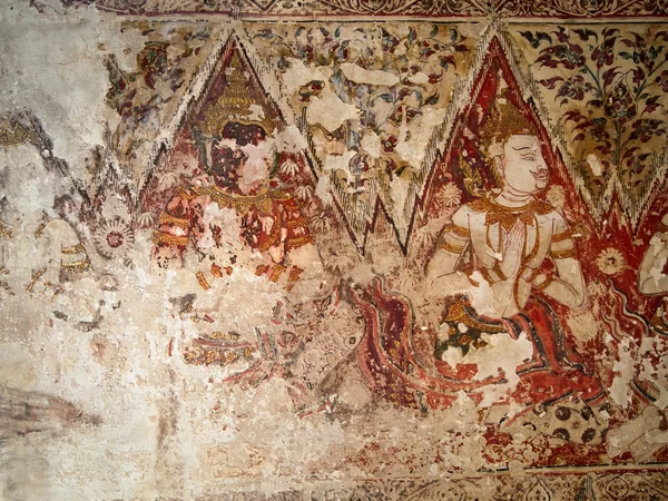 Antigua pintura tradicional tailandesa — Foto de Stock