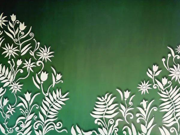 녹색에 흰색 패턴 — 스톡 사진