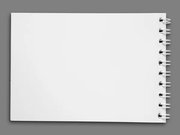 Blanko ein Gesicht weißes Papier Notizbuch — Stockfoto