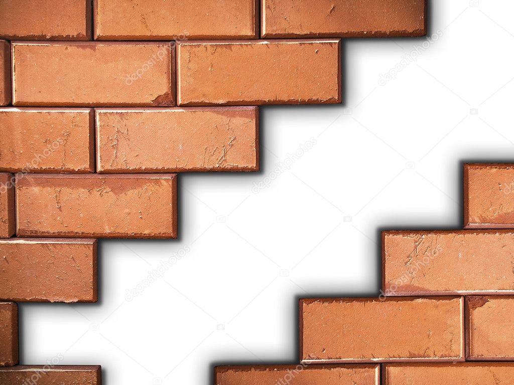 Separated brick wall