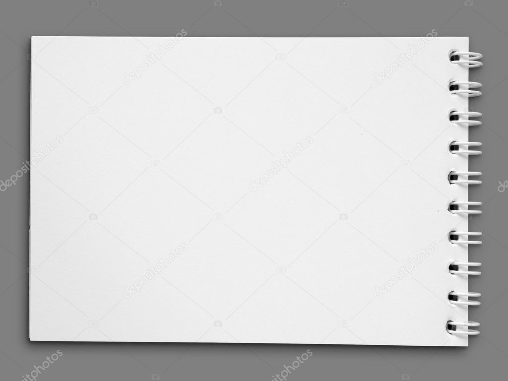 Blank one face white paper note book