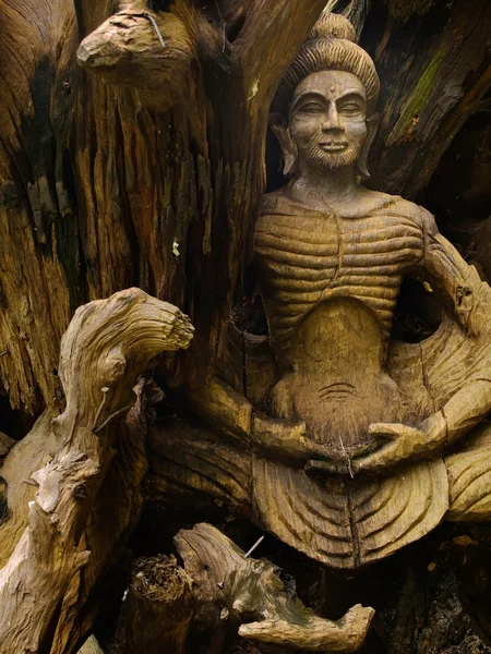 Buddha image wood carved — Stock Photo, Image