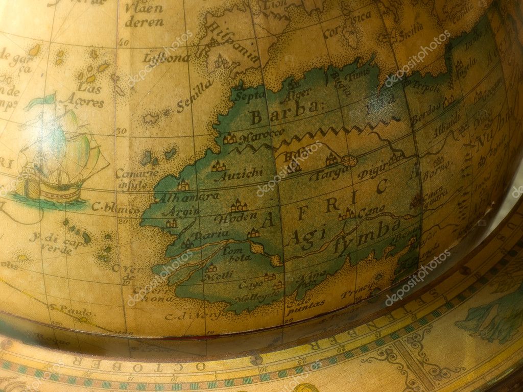 Old map on a globe — Stock Photo © nuttakit #6577061