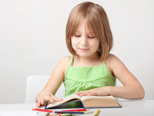 stock image Girl reading a book