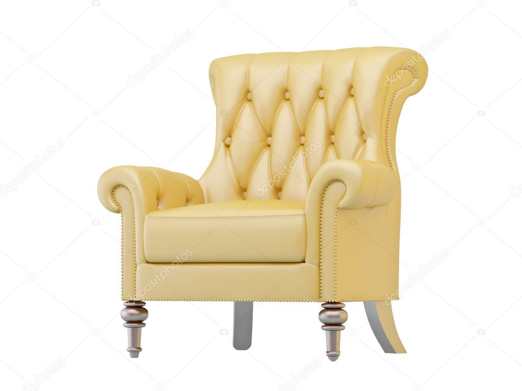Luxurious armchair isolated