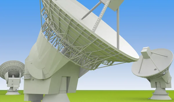 Dużych radio anteny — Zdjęcie stockowe