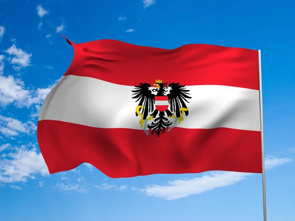 Flagge der Republik Österreich — Stockfoto