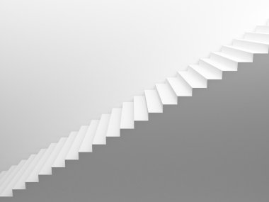White empty stairs clipart