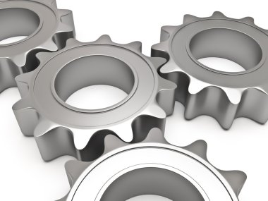 Four gears clipart