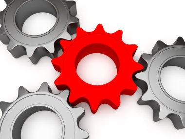 Four gears clipart