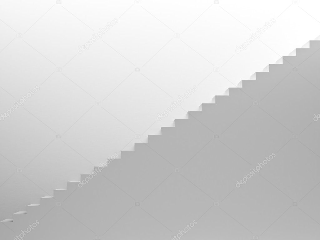 White empty stairs