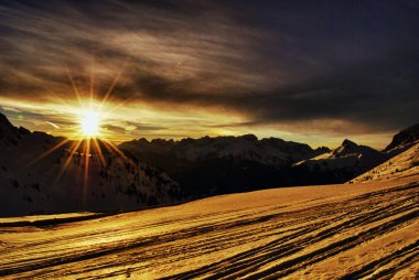 Dolomites in winter clipart