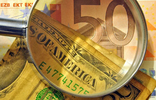 Dólar do euro — Fotografia de Stock