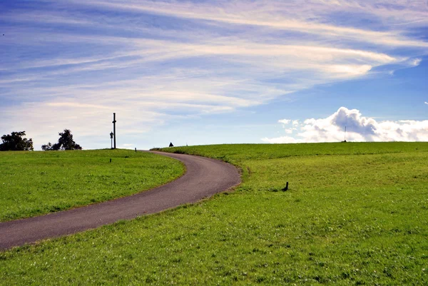 Road in the grass — Stock Photo, Image