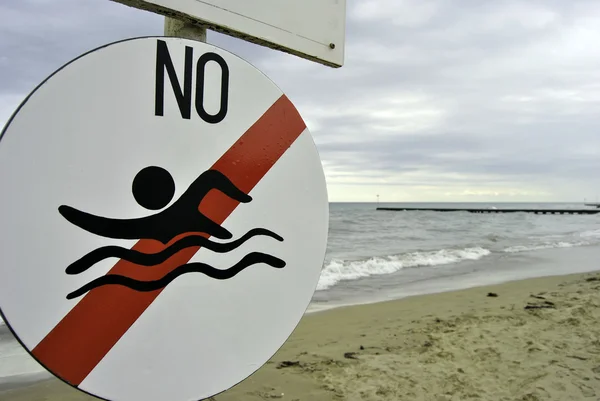 Prohibición de natación — Foto de Stock