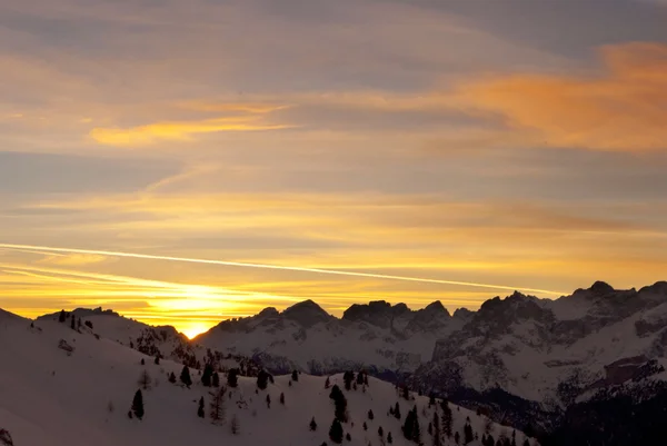 Pôr do sol alpino — Fotografia de Stock