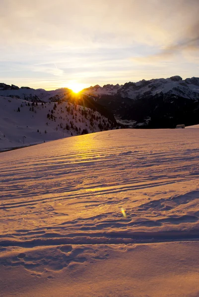 Alpine zonsondergang — Stockfoto