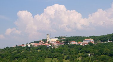 küçük bir köy Hills Hırvatistan