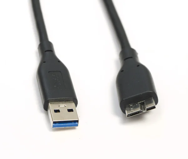 USB 3.0 Kabel für Festplatte — Stockfoto