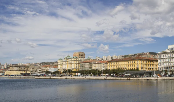 View at the city of Rijeka from harbor — Stock Photo, Image