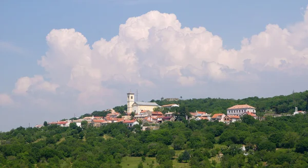 stock image Small village in the Croatia in hills