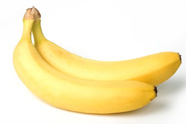 Two bananas isolated on white. clipping path incl. clipart