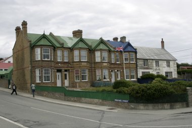 Town hall in Port Stanley, Falklands clipart