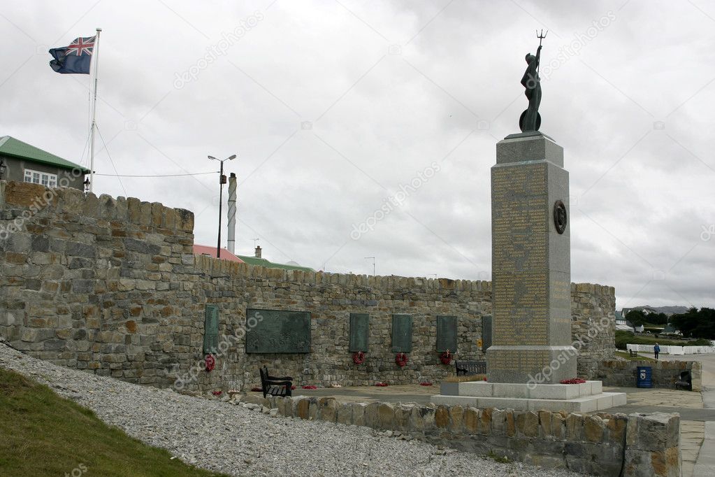 Monument to fallen soldiers in Falkland war