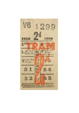 Tram Ticket. clipart