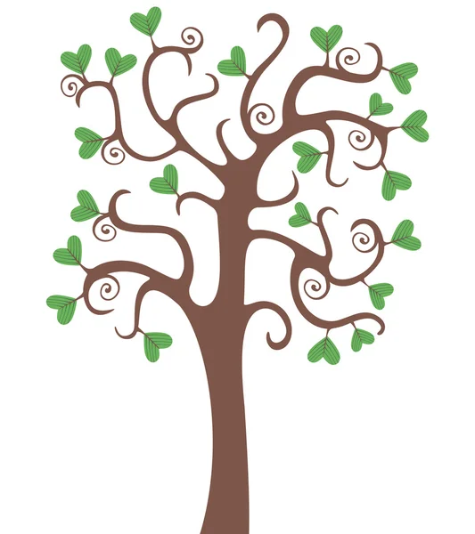 Дерево з сердечками — стоковий вектор