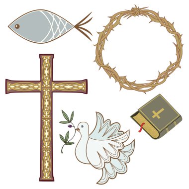 Collection Of Christian Symbols clipart