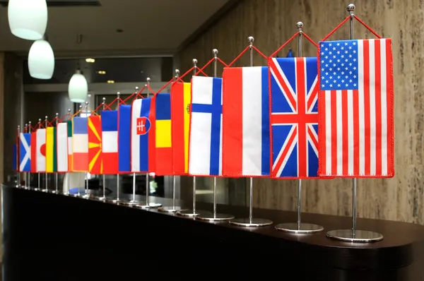 Bandiere internazionali — Foto Stock