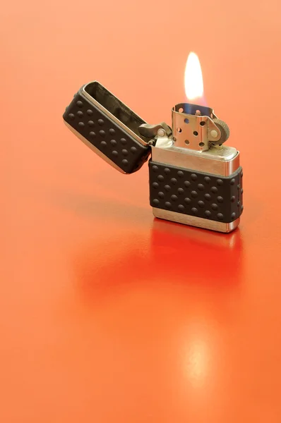 Silver zippo lighter — Stock Photo, Image