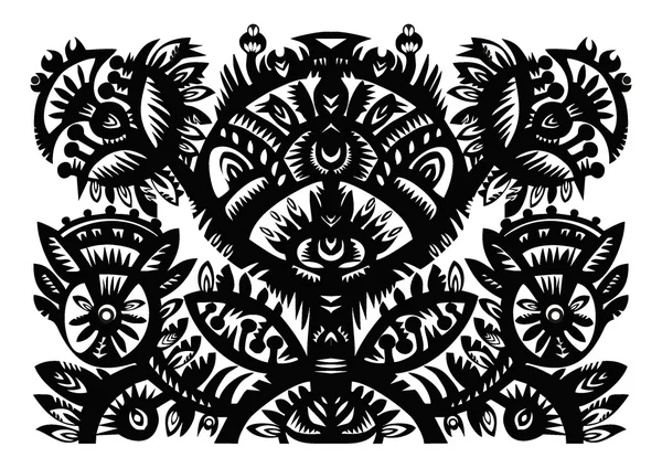 Motif floral décoratif — Image vectorielle