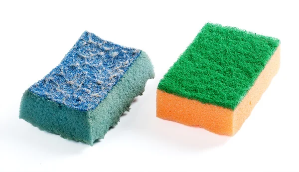 Used and new sponges Stock Photo