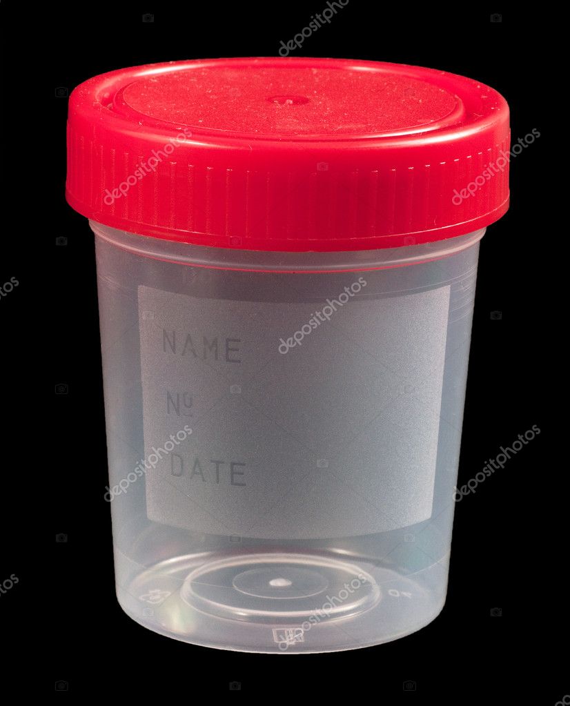 Empty urine sample container — Stock Photo © bambuh 5472167