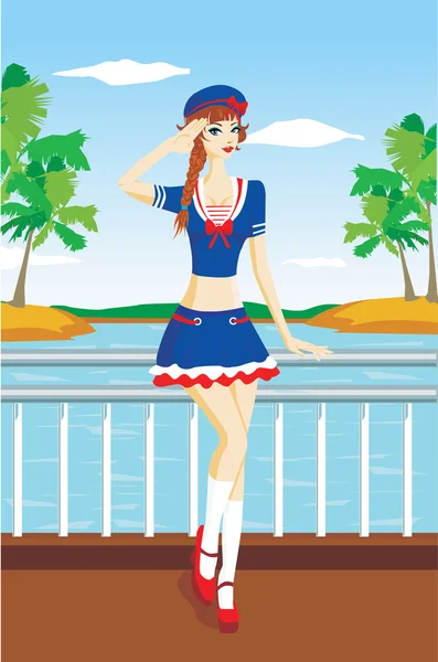Chica marinera — Archivo Imágenes Vectoriales