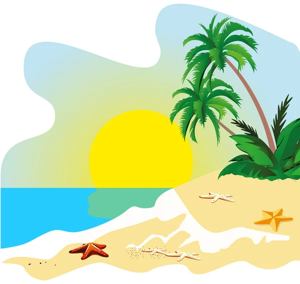 Tropisk øy – stockvektor