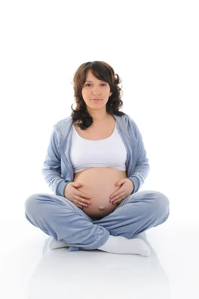 Krásná mladá těhotná žena — Stock fotografie