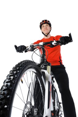 Portrait of a bicyclist clipart