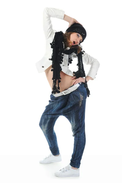 Jonge vrouw dansen hip-hop — Stockfoto