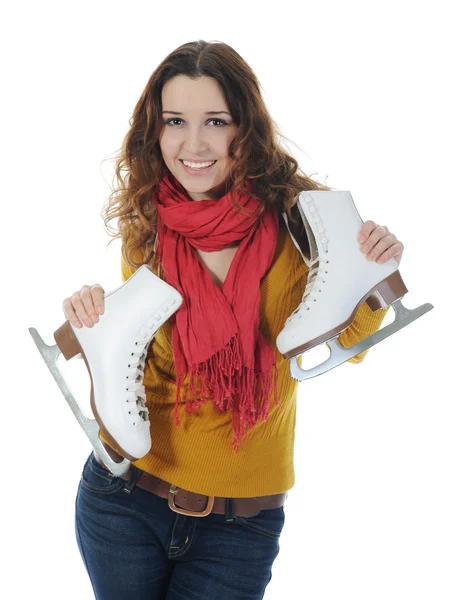 Chica con patines — Foto de Stock
