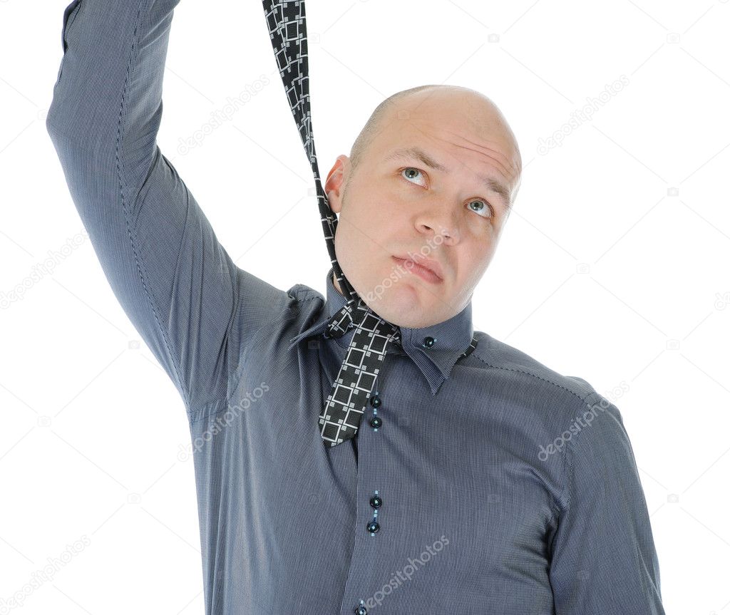Businessman hanged himself in a tie