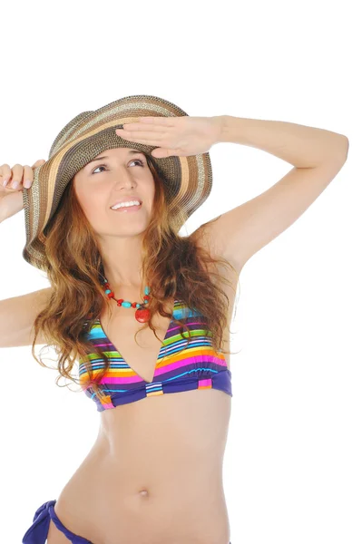 Model in een bikini — Stockfoto