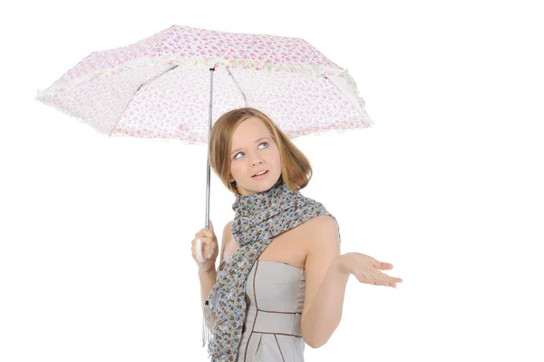 Bild einer Frau mit Regenschirm — Stockfoto