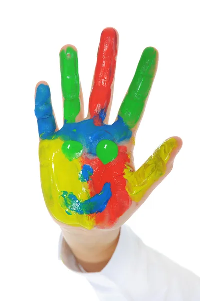 Criança pintada à mão — Fotografia de Stock